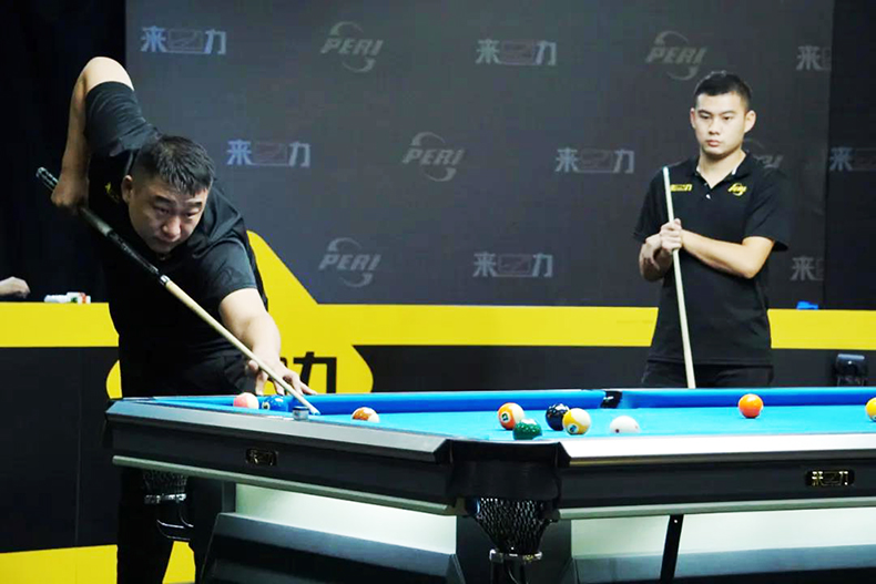 李俊恒，佟璐，江振宇，于光宇， LCBA中式台球双打比赛